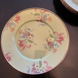 Mackenzie-Childs enamel dinnerware selling as a set